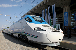 Узбекистан занимает 17 место в рейтинге высокоскоростных поездов.
